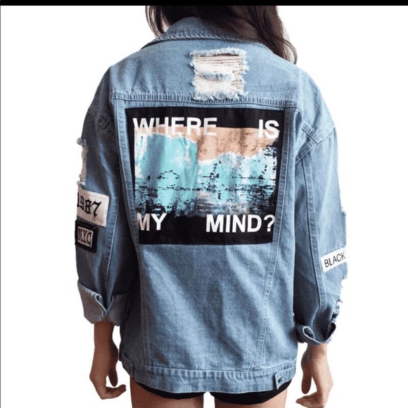Where Is My Mind? Jackets & Blazers - Denim patch jacket